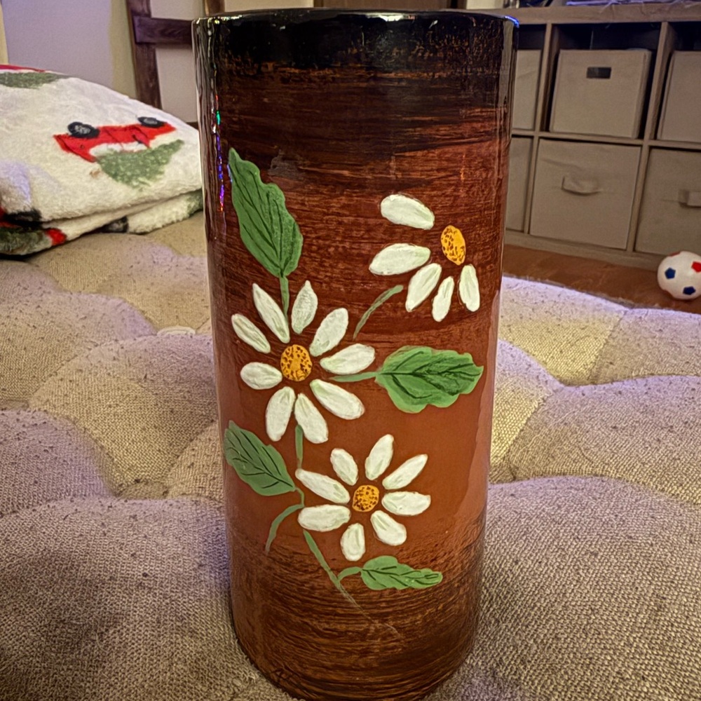 Floral Brown Vase